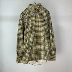 CHAPS Ralph Lauren チャップス ラルフローレン 長袖 コーデュロイシャツ チェック柄 イエロー Lサイズ メンズ 古着 アメカジ ストリート