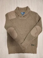 ポロラルフローレン ヘビーコットン ショールカラー ニット M