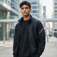 PUMA プーマ ブラックスポーツジャージジャケット