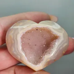 ジオードアゲート✨ハート♥️カービング✨