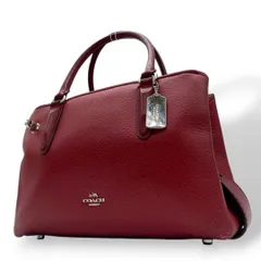 コーチ COACH ハンドバッグ 赤 レッド レザー 本革 2way 斜め掛け可 ショルダーバッグ トートバッグ シルバー金具 ロゴタグ 自立可 56839 u16