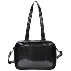 痛バッグ 痛バ 痛バック トート トートバッグ [ハルジオ] スクールバッグ ショルダー ショルダーバッグ 推し活 オタ活 地雷系 [HARGIO] オタク 黒 ブラック 白 ホワイト