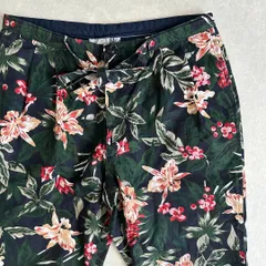【ユナイテッドアローズ】リネン混花柄イージーパンツ 総柄 M 古着 メンズ