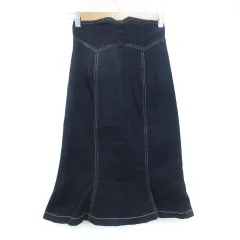 アンアナザーアンジェラス an another angelus デニムスカート マーメイドスカート ミモレ丈 F インディゴブルー 紺 ネイビー /FF40