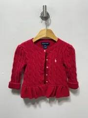 ポロ ラルフローレン 子供用 レッド カーディガン 12M