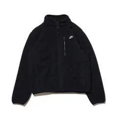 [ナイキ] スポーツウェア クラブ フリースジャケット FZ0889-010 ブラック/ホワイト HO24 ジム 筋トレ フィットネス トレーニング アウター もこもこ フルジップ 長袖 緑 ロゴ 暖か ポケット カジュ [010：ブラック/ホワイト] [L]