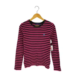 ラルフローレン RALPH LAUREN ポ二ー刺繍 ボーダー クルーネックTシャツ レディース import：S 
