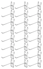 HIRAISM ネットフック ワイヤーネット メッシュパネル ハンガー フック 収納 展示 ディスプレイ 30本セット (100mm)