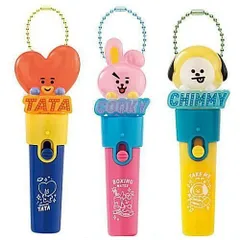 BT21 Light stick charm × 3種セット ライト スティック チャーム 光 コンプリート 食玩 LINE FRIENDS ラインフレンズ 5. CHIMMY 6. TATA 7. COOKY