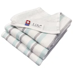 今治タオル タオルハンカチ 3枚セット メンズガーゼ グリーン 約25×25cm 綿100% 吸水 ガーゼ地 速乾 軽量 新品 未使用 まとめ買い