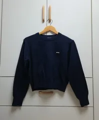 ODDINARY ホリデー ネイビー クロップド ニット