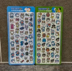 【韓国限定】ドラえもん 3Dクリスタルシール 立体 ボンボンドロップシール 2個セット