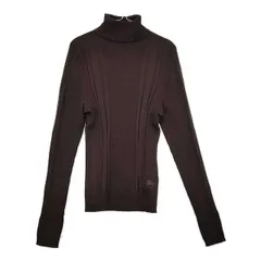 BURBERRY LONDON タートルネック リブ ウール セーター ニット ブラウン レディース バーバリーロンドン【中古】5-1220T∞