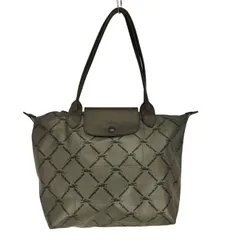 ロンシャン LONGCHAMP ロゴプリント エナメル レザー ハンドバック  レディース 表記無 