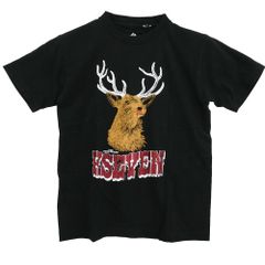 TENDERLOIN テンダーロイン TENDERLOIN T-TEE2 KSEVEN K-7 トナカイ ロゴ プリント 半袖 Tシャツ ブラック系 S【新古品】【未使用】【中古】