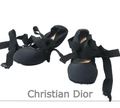 新品同様 クリスチャンディオール Christian Dior バレエシューズ バレリーナシューズ フラットシューズ ロゴ リボン TDC-000306-4C ブラック サイズ36.5 23.5cm レディースのサムネイル