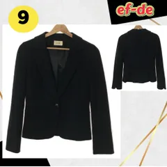 ef-de エフデ ジャケット アウター テーラードジャケット 長袖 ブラック 9 日本製