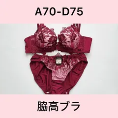 sanei/サンエイ/10590WI/ブラショーツセット/ワインレッド/花柄刺繍/脇高育乳ブラ/A70,A75,B70,B75,D70,D75