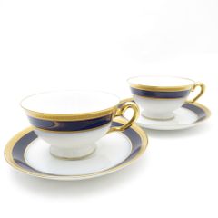 大倉陶園 ゴールドウィング(瑠璃) カップ&ソーサー 2客セット - メルカリ