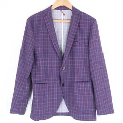 美品 MONSIEUR NICOLE ムッシュニコル 926-3501 テーラードジャケット 1点 46 ポリエステル100％ チェック柄 ストレッチ メンズ AY6151A76 のサムネイル