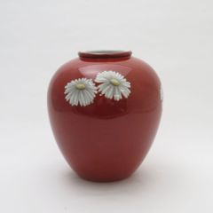 オキュパイド ノリタケ 朱地白菊 花瓶 - メルカリ