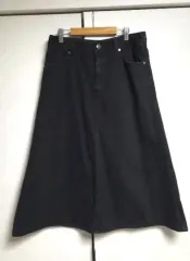 BEAN POLE beanpole ブラックデニム ロング丈スカート