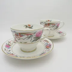 MINTON ミントン DONOVAN BIRD ドノバンバード ティーカップ＆ソーサー 2客 ペア レア 希少 SY9694X 