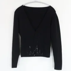 KL LAGERFELD カールラガーフェルド カーディガン 38 ウール100% スパンコール 装飾 長袖 トップス レディース AU2695A80 のサムネイル