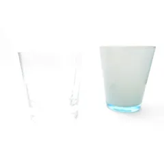 美品 Sghr スガハラ タンブラー 2点 セット クリア 乳白色 グラス コップ SU10019D2 