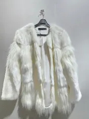 ZARA ザラ レディース 白 ファー コート M 新品