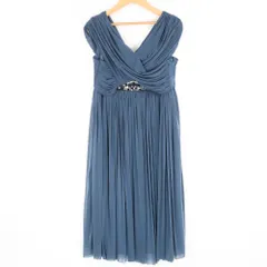 美品 STRAWBERRY FIELDS ストロベリーフィールズ No75 11320 ワンピース M ポリエステル100％ ロング ビジュー ドレス レディース AK23A14 