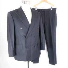 ダンヒル スーツ セットアップ ダブルブレスト 濃紺 オーダー品 大きい