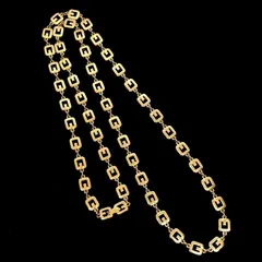 美品★GIVENCHY ジバンシー ロングネックレス Gロゴ ゴールド ヴィンテージ ロングチェーン