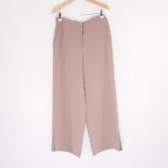 美品 theory luxe セオリー ワイドパンツ 38 M トリアセテート 他 スリット レディース AM6693A62 