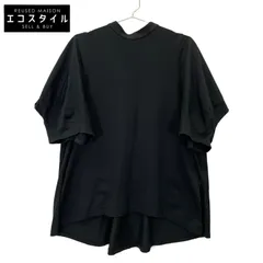 ENFOLD エンフォルド 300GS480-1060 23SS ブラック SOLID SLEEVE PULLOVER Tシャツ 38