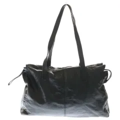 DIESEL (ディーゼル) ロゴ型押し 総柄 レザーショルダーバッグ ブラック