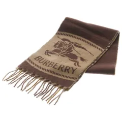 BURBERRY (バーバリー) マフラー ブラウン カシミヤ チェック ストール
