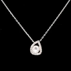 美品★SWAROVSKI スワロフスキー ネックレス ティアドロップ クリスタル