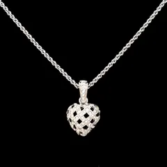 美品★ SWAROVSKI スワロフスキー ネックレス ハート ラインストーン