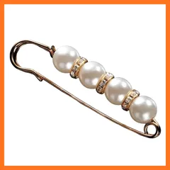 【新品】 華やかラインストーンのパール調ピン 上品な印象を添えるおしゃれなアクセント ショールピン ストールピン ブローチ マフラーピン レディース ファッション雑貨 エレガント アクセサリー フォーマル カジュアル ギフト お祝い 母の日 敬老の日 パー 0