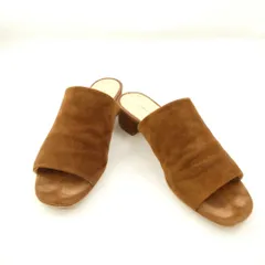 FABIO RUSCONI ファビオルスコーニ ミュール 38 24cm スエード サンダル ヒール レディース AM6880 