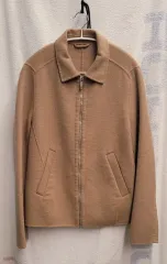 ZARA キャメル ブラウン ウール ジップアップ ジャケット