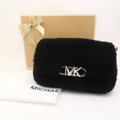 美品 MICHAEL KORS マイケルコース PARKER シャーリングレザー バッグ 羊革 ミディアム レディース AU3192