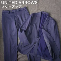 UNITED ARROWS ユナイテッドアローズ ストレッチ セットアップ 2B カジュアルスーツ ネイビー M メンズ ビジネス