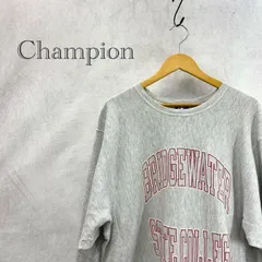Champion カレッジ スウェット トレーナー トップス 表記無し XL相当 ライトグレー リバースウィーブ メンズ ファッション