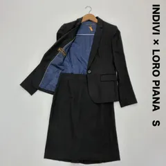 INDIVI インディヴィ☆Ｖロロシルクウール ロロピアーナ スカートスーツ