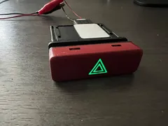 【本体赤のスイッチ】ハザードスイッチ　レインボーLED🌈打ち替え品