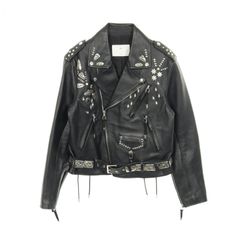 sacai studs leather jacket 限定版 - メルカリ