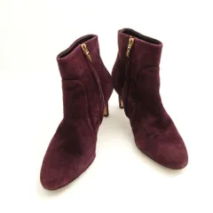 Salvatore Ferragamo フェラガモ サイドジップショートブーツ 5D 22cm相当 ブーティ パープル系 ぶどう色 靴 レディース AN2206 のサムネイル