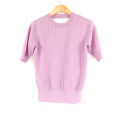 未使用級✨クルチアーニ シルクリブ クルーネック ハーフスリーブ